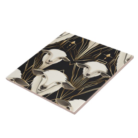 Art Deco Schaap No1 Tegeltje (Zijkant)