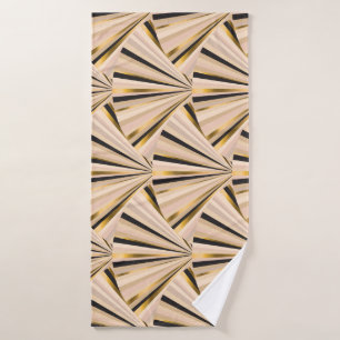 Art Deco Schalen: Geometrische Gouden Glamour Badhanddoek