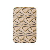 Art Deco Schalen: Geometrische Gouden Glamour Badmat (Voorkant Verticaal)