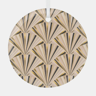 Art Deco Schalen: Geometrische Gouden Glamour Glas Ornament