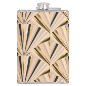 Art Deco Schalen: Geometrische Gouden Glamour Heupfles (Achterkant)