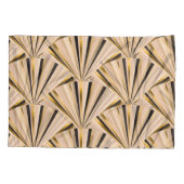 Art Deco Schalen: Geometrische Gouden Glamour Kussensloop (Achterkant)