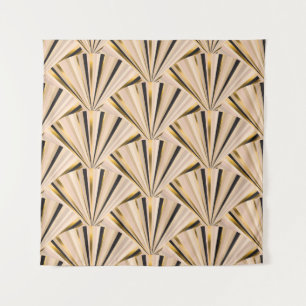 Art Deco Schalen: Geometrische Gouden Glamour Wandkleed