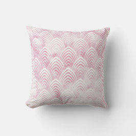 Art Deco Schalen Roze Wit Geometrie Marmeren Steen Kussen