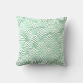 Art Deco Schalen Witte Mint Groene Steen Marmer Kussen