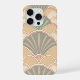 Art Deco Schelp Golf Vintage Salie Perzik iPhone 15 Pro Case