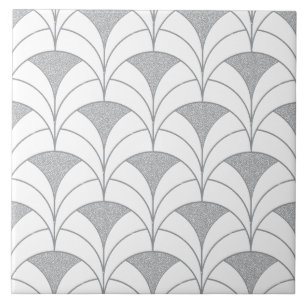 Art Deco Schelp Patroon Tegeltje