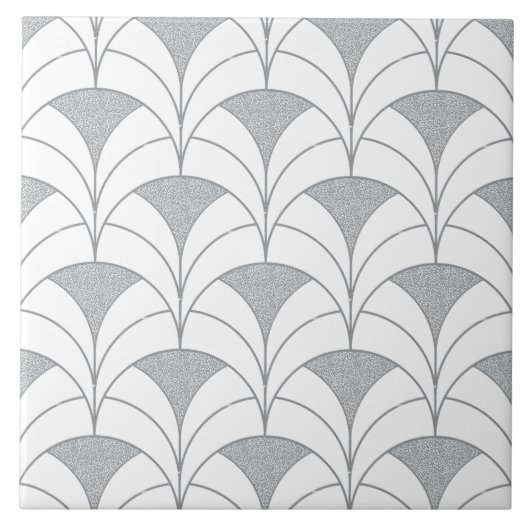 Art Deco Schelp Patroon Tegeltje (Voorkant)