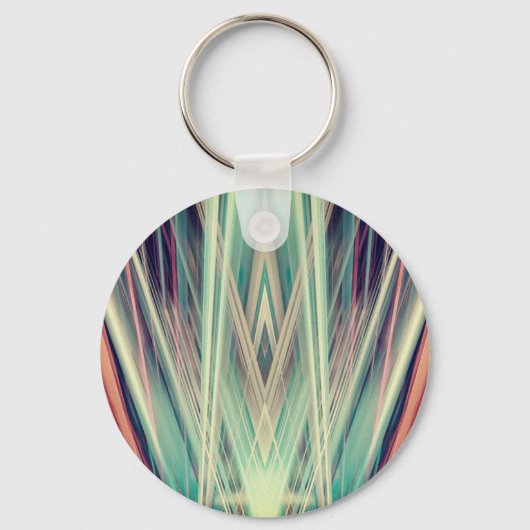 Art Deco schijnwerpers patroon Sleutelhanger (Voorkant)