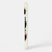 ART DECO SCHOONHEID MODE ROZE EDELSTEEN MONOGRAM iPhone HOESJE (Linkerkant)