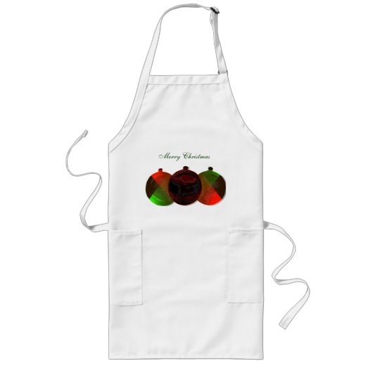 Art Deco-Schort voor kerstversieringen Lang Schort (Voorkant)