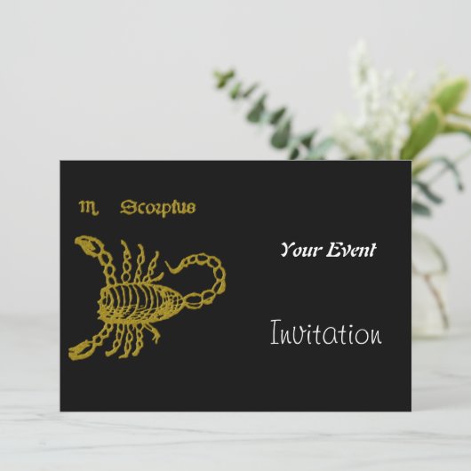 Art Deco Scorpio Kaart (Staand voorkant)