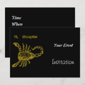 Art Deco Scorpio Kaart (Voorkant / Achterkant)