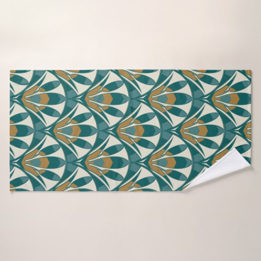 Art deco seamless abstract floral pattern. Decor Badhanddoek (Badhanddoek)