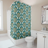 Art deco seamless abstract floral pattern. Decor Douchegordijn (In situ)