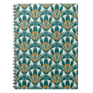 Art deco seamless abstract floral pattern. Decor Notitieboek