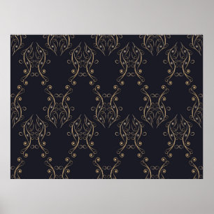 Art deco seamless pattern. Vintage background with Poster