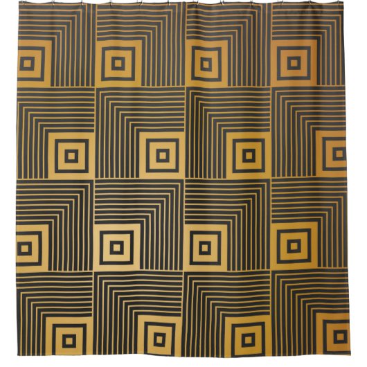 Art Deco seamless vintage wallpaper pattern Douchegordijn (Voorkant)