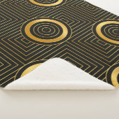 Art Deco seamless vintage wallpaper pattern Sherpa Deken (3/4)