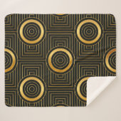 Art Deco seamless vintage wallpaper pattern Sherpa Deken (Voorkant (horizontaal))