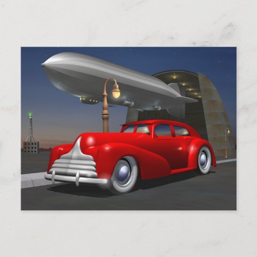 Art Deco Sedan Briefkaart (Voorkant)
