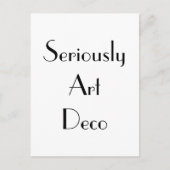 Art Deco Serious Typografie Briefkaart (Voorkant)