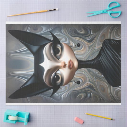 Art Deco Sfinx Verfijnde kat Decoupage Tissuepapier (Craft)