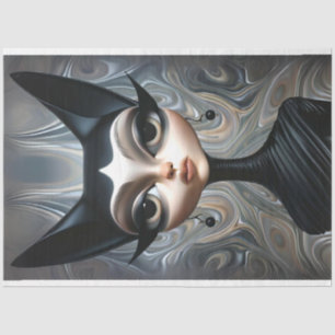 Art Deco Sfinx Verfijnde kat Decoupage Tissuepapier