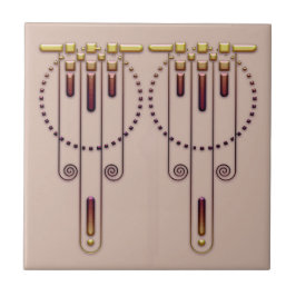 Art Deco "Shades of" Tile Tegeltje