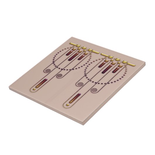 Art Deco "Shades of" Tile Tegeltje (Zijkant)