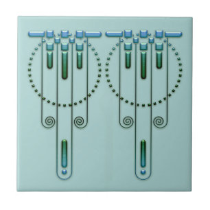 Art Deco "Shades of" Tile. Tegeltje
