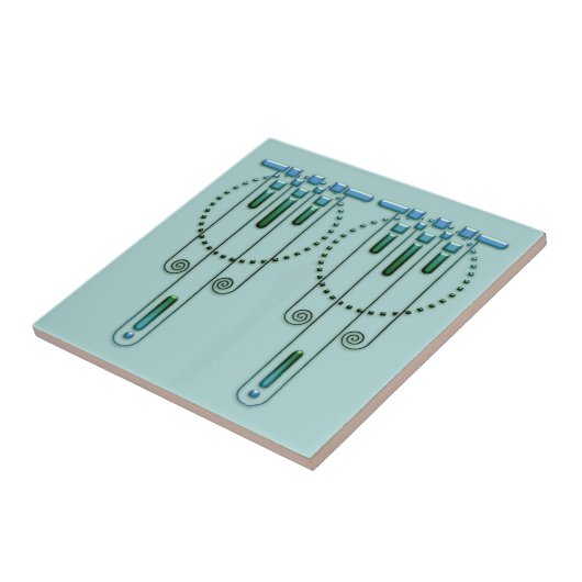 Art Deco "Shades of" Tile. Tegeltje (Zijkant)