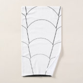 Art Deco Shell Design Black en White Bad Handdoek (Handdoek)