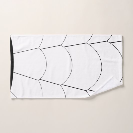 Art Deco Shell Design Black en White Bad Handdoek (Handdoek)