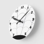 Art Deco Shell Design Black en White Ronde Klok (Hoek)