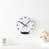 Art Deco Shell Design Black en White Ronde Klok (Huis)