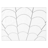 Art Deco Shell Design Black en White Tablecloth Tafelkleed (Voorkant (Horizontaal))