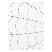 Art Deco Shell Design Black en White Tablecloth Tafelkleed (Voorkant)