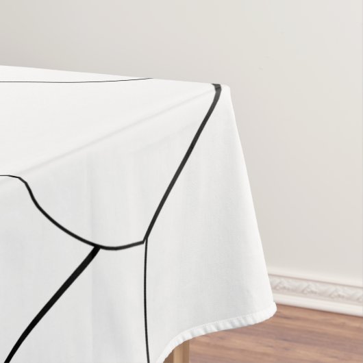 Art Deco Shell Design Black en White Tablecloth Tafelkleed (Voorbeeld)