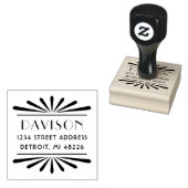  Art Deco Shell Lijst Return Address Rubberstempel (Gestempeld)