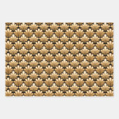 Art Deco Shell Pattern, Copper, Silver en Gold  Inpakpapier Vel (Voorkant 3)
