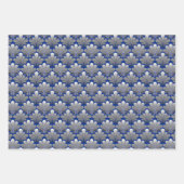 Art Deco Shell Pattern, Copper, Silver en Gold  Inpakpapier Vel (Voorkant 2)