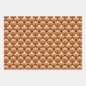 Art Deco Shell Pattern, Copper, Silver en Gold  Inpakpapier Vel (Voorkant)