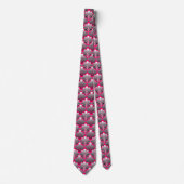 Art Deco Shell Pattern, Grey and Fuchsia Pink Stropdas (Voorkant)