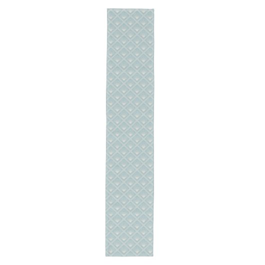 Art Deco Shell Pattern in Duck Egg Blue en beige Medium Tafelloper (Voorkant)