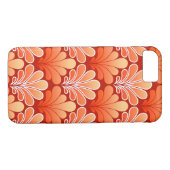 Art Deco Shell Pattern, Mandarijns Oranje Case-Mate iPhone Case (Achterkant (Horizontaal))