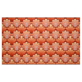 Art Deco Shell Pattern, Mandarijns Oranje Stof (Fat Quarter)