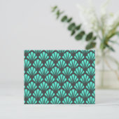 Art Deco Shell Vorm Briefkaart (Staand voorkant)
