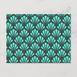 Art Deco Shell Vorm Briefkaart