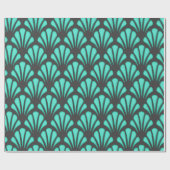 Art Deco Shell Vorm Cadeaupapier (Vlak)